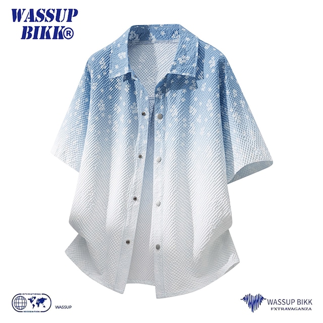 ♥タイダイ染めシャツ！【WSシリーズ】★シャツ★ ユニセックス 3color トップス グラデーション 半袖シャツ