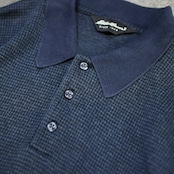 Eddie Bauer houndstooth pattern polo shirt