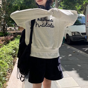 logo print sweatshirt　J00228