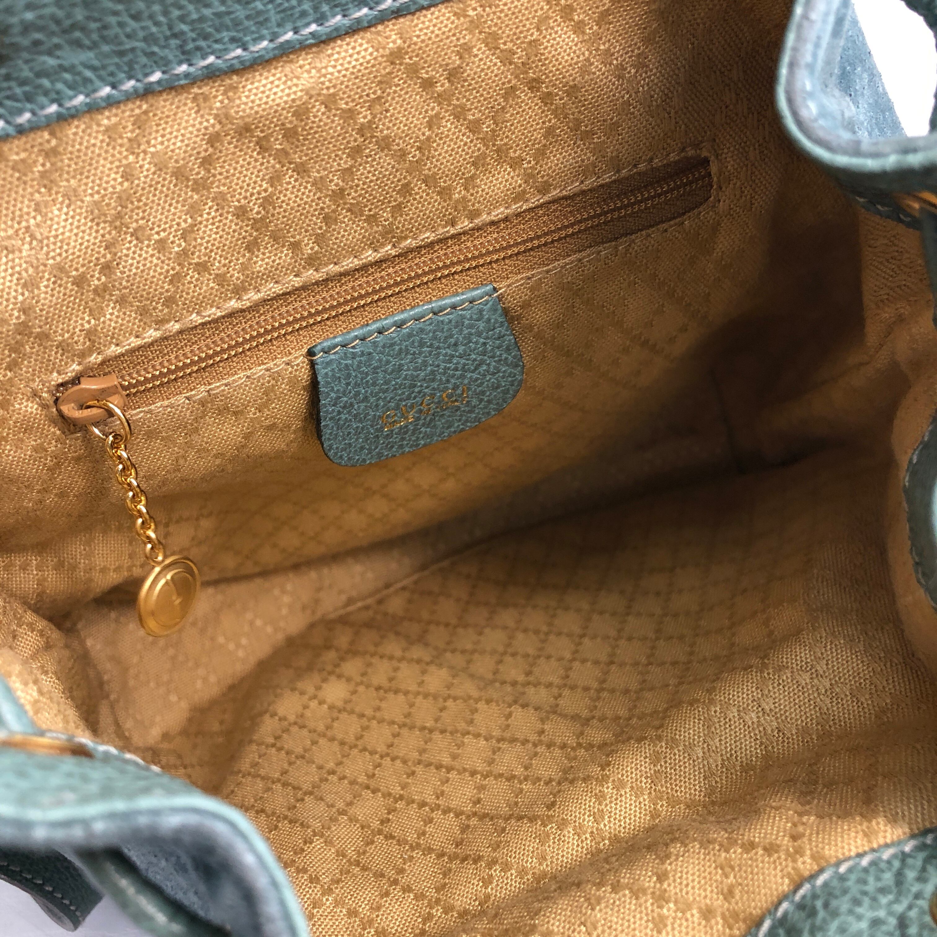 GUCCI グッチ スウェード バンブー リュック バックパック ブルー