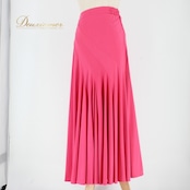 社交ダンス 衣装 スタンダード スカート レッスンウェア レディース ピンク系 無地 ワンカラー 練習着 派手 華やか シンプルデザイン エレガント ストレッチ 通気性 ダンスウエア フレア スカート 休日 レッスン 小物 おしゃれ かわいい 大人 可愛い トレンド 人気 レディースファッション 舞台 イベント 仕様ポリエステル プリーツ シンプル コーデ アクセサリー