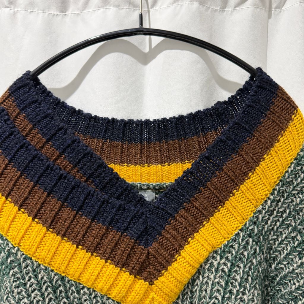 お*み様 kolor BEACON 21aw ニット 21WBM-N01331 kolor BEACON カラービーコン 21AW Mixed Knit V neck Vネックニット