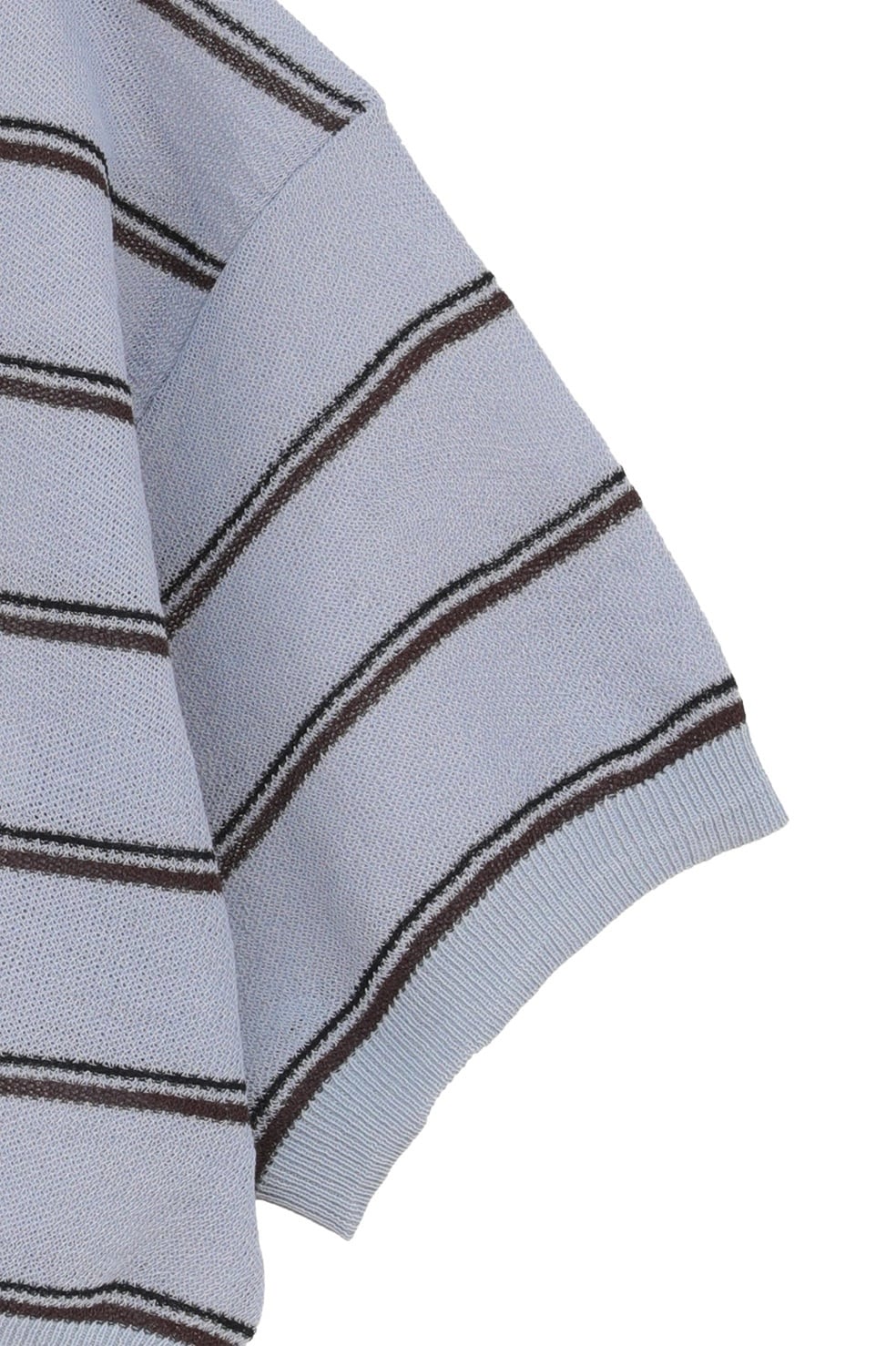 CLANE(クラネ) SPONGY SHEER POLO KNIT TOPS BLUE | サウスオレンジ