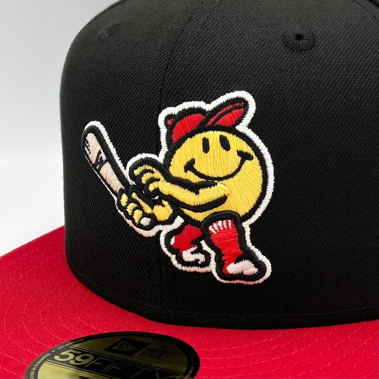 【NEW ERA 59FIFTY/5950】MiLB ウースター・レッドソックス ブラック スカーレット