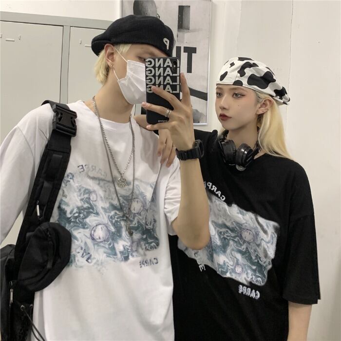 スタイルルーズTシャツ プリントレディース ストリート ケッペル88862453272