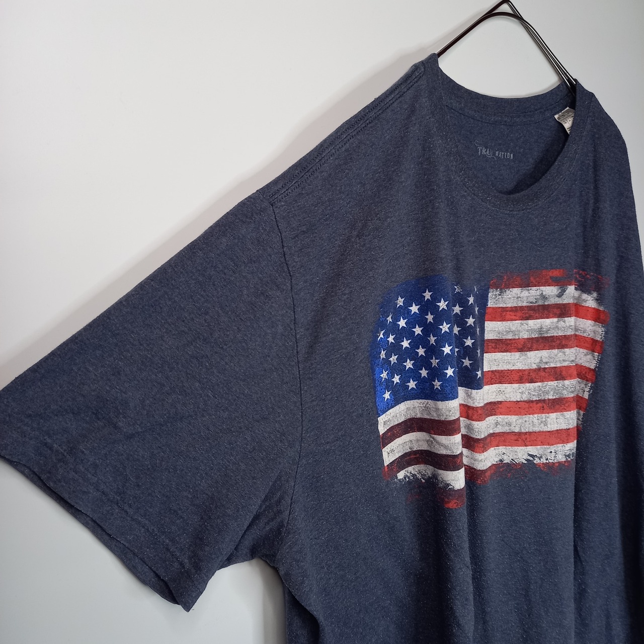 TRUE NATION　クルーネック　プリントT　オーバーサイズ　グレー　3XL