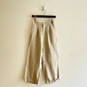 C30519　Linen Twill Double hem Pants