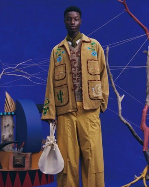 Sasquatchfabrix. / 25SS-JKL-004 MEXICAN ENBROIDERY JACKET (MUSTARD)
