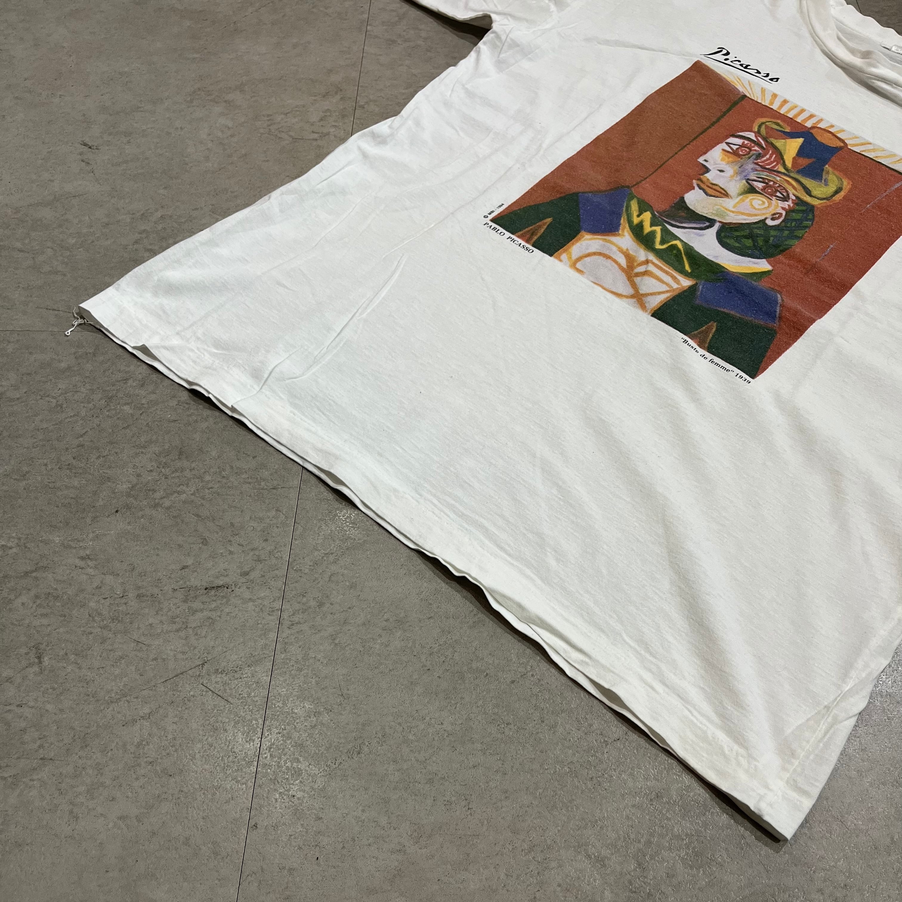 80年代 ヘインズ Hanes Pablo Picasso パブロピカソ アートTシャツ USA製 メンズS ヴィンテージ /evb002012