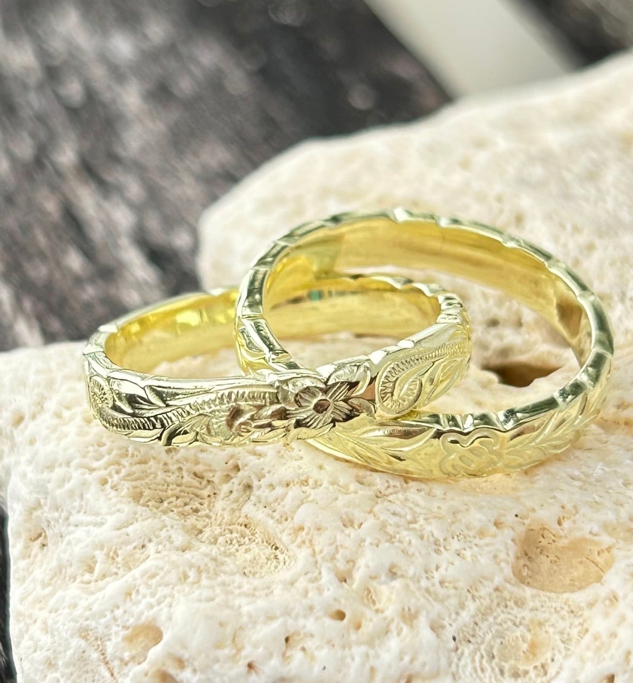 9th anniversary double ring ～greengold～￥14,000+tax