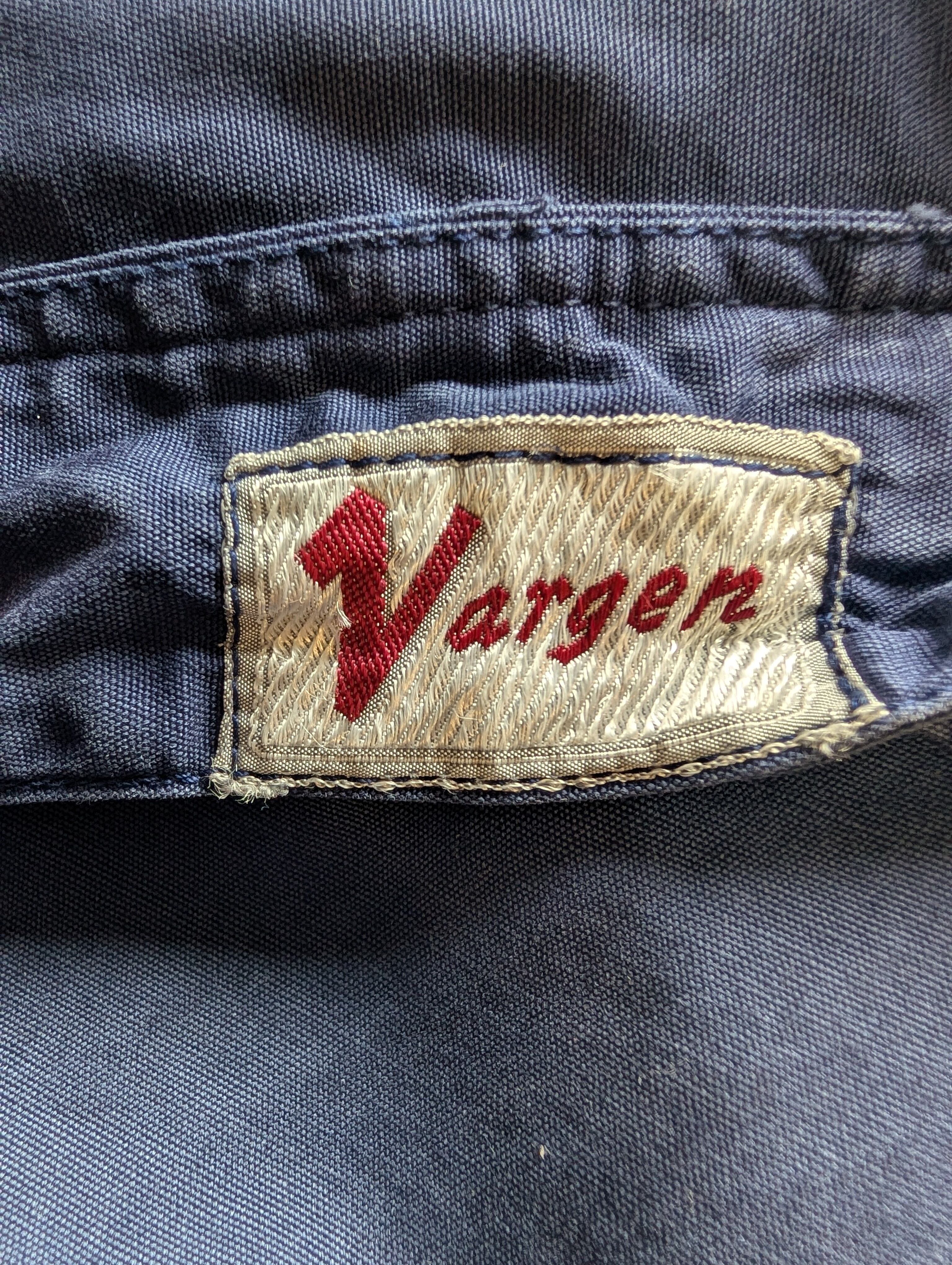 50-60s Sweden Vargen Cotton Anorak parka Navy GUSUM Zipper | P and