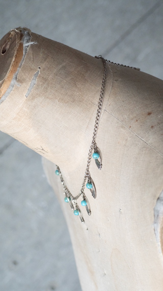 unknown used Synthetic turquoise beads necklace