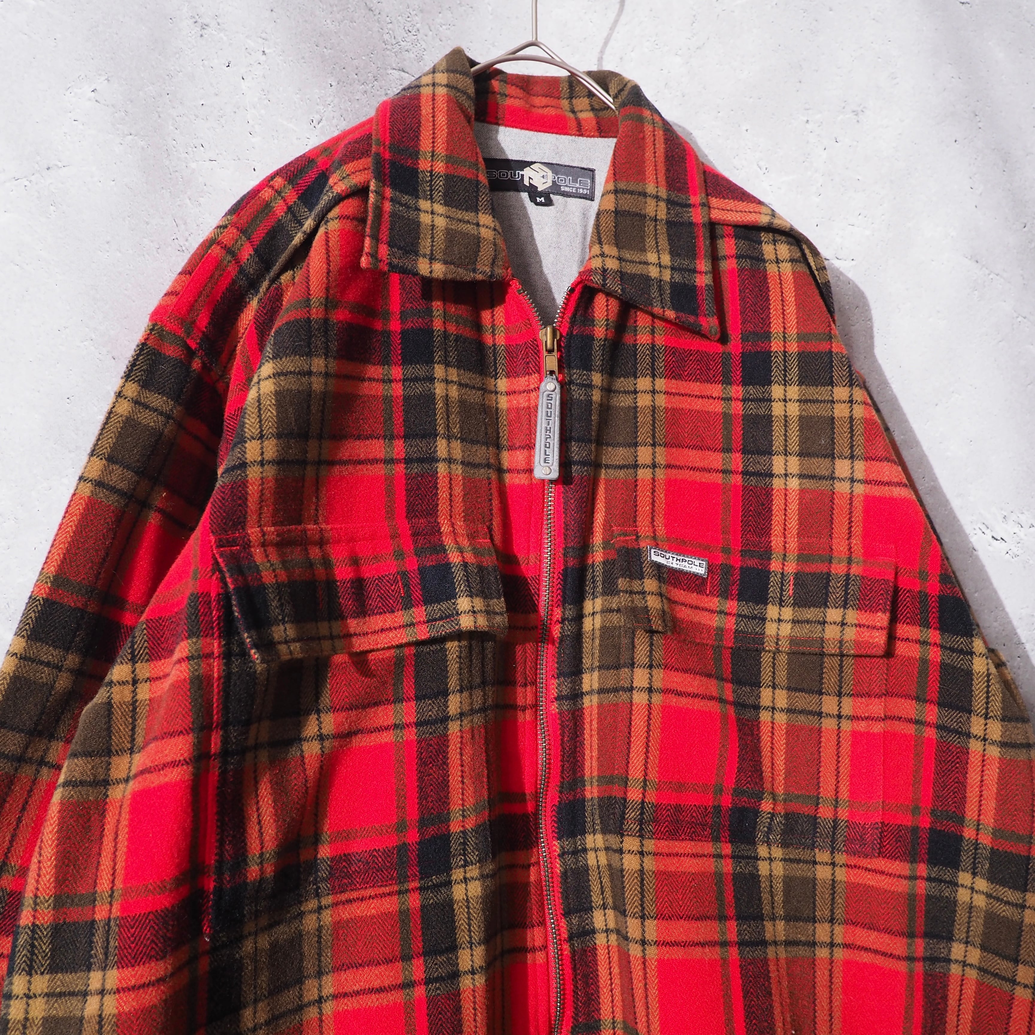 2000s " SOUTHPOLE " Flannel check Full zip shirt jacket
