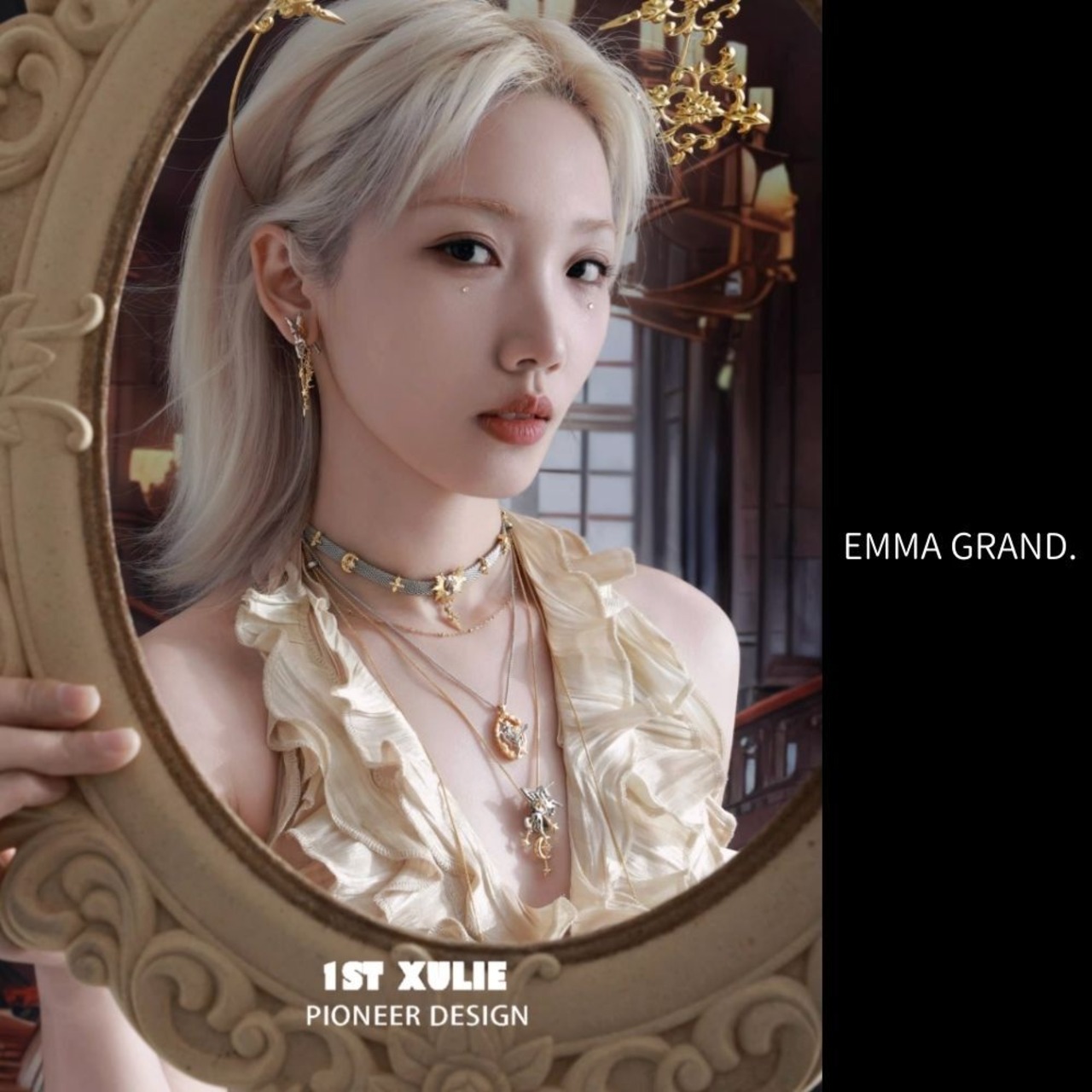 夢空を駆けるペガサスの星落ちピアス E00637