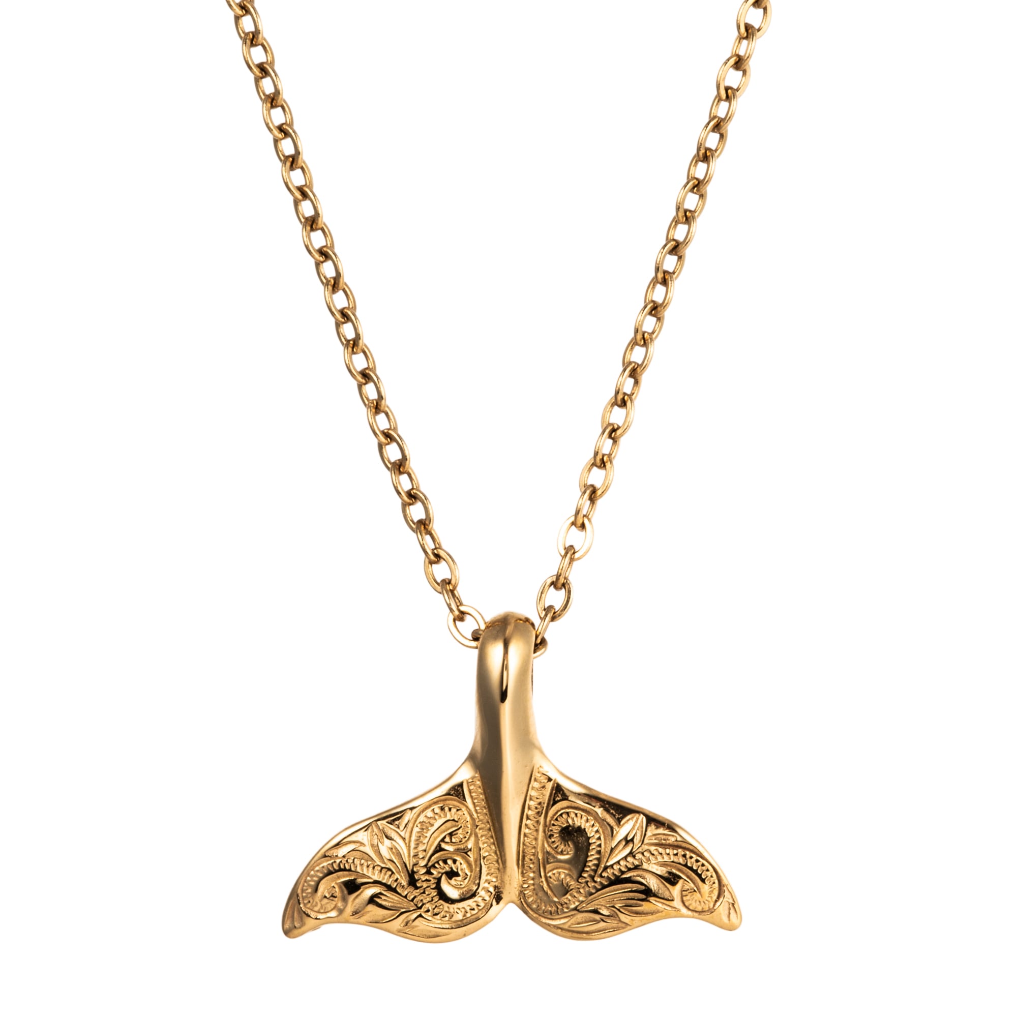 316L Hawaiian Jewelry Whale Tail Necklace CL-N019 | cisstliber