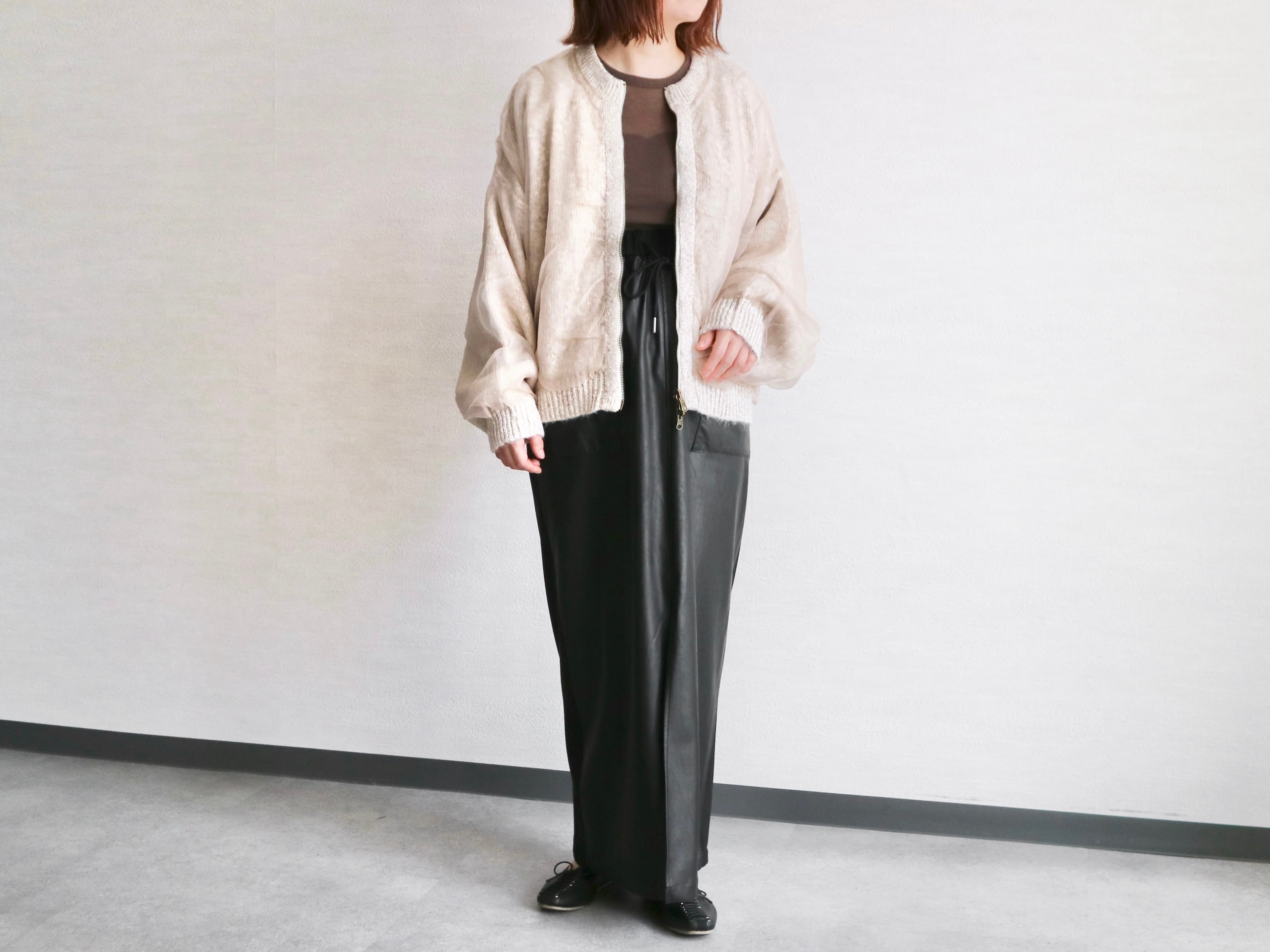 CHIGNON シニヨン】REVERSIBLE ORGANDY DOCKING CARDIGAN リバーシブル