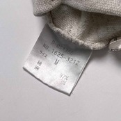 90s リネン混 CHAPS RALPH LAUREN チャップス ラルフローレン 切替デザイン 半袖 ポロシャツ M/アイボリー系 メンズ ビンテージ