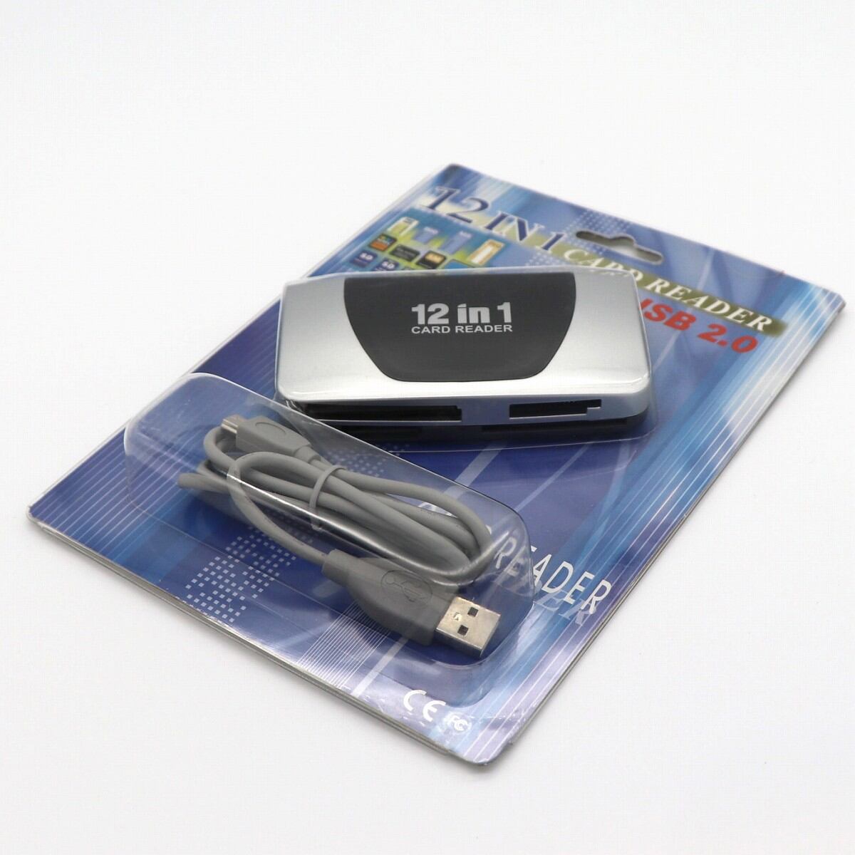 カードリーダー・12 IN 1・USB2.0・No.200902-015・梱包サイズ60