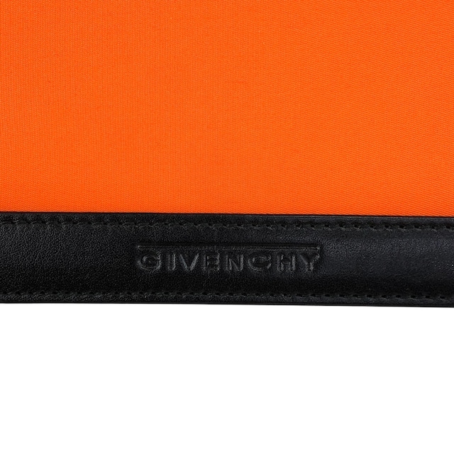 GIVENCHY ジバンシィ ショルダーバッグ ブラック オレンジ ロゴ レザー ナイロン セミショルダーバッグ vintage ヴィンテージ オールド ahpuhk