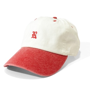 OLDE ENGLISH EMBROID DAD HAT / WHITE×RED