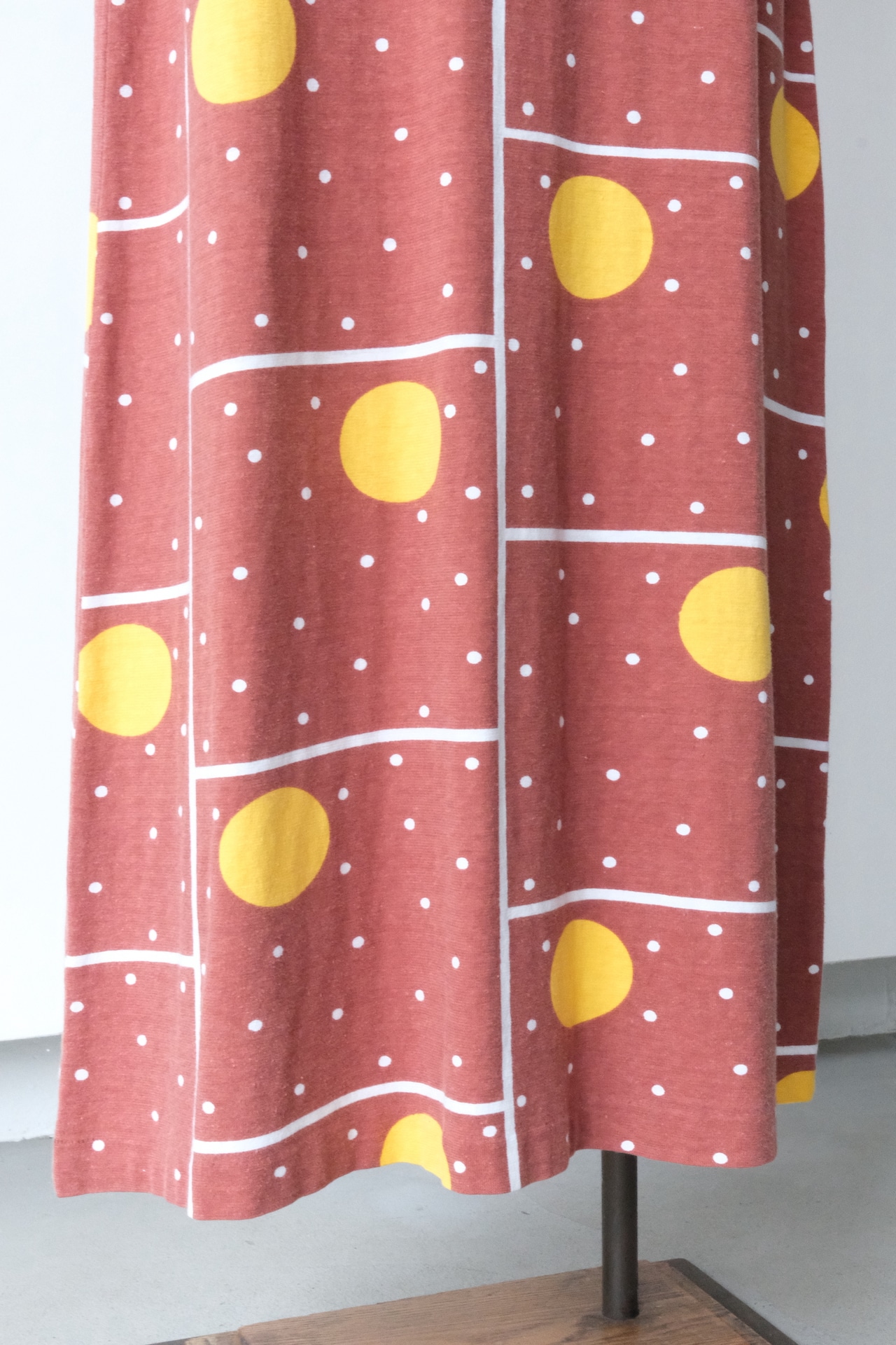 Vintage retro geometric dot maxi tank dress