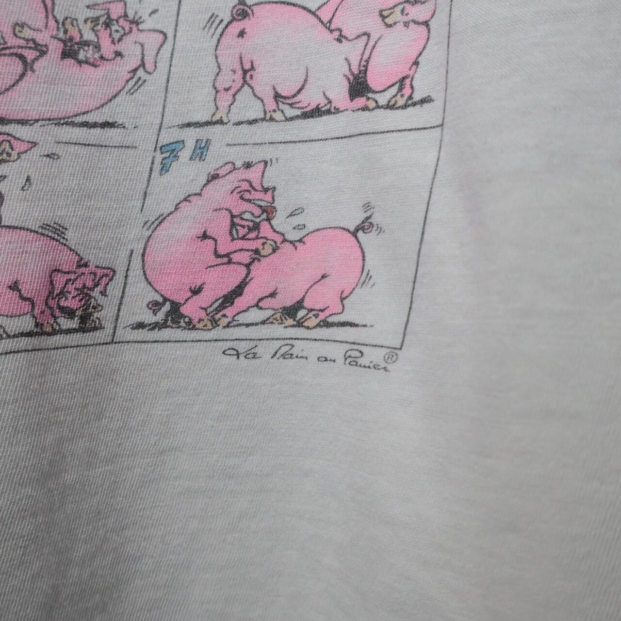 90s〜00s Sexy Tee 24H ブタ四十八手 エロT White XXL | 古着屋 the moon
