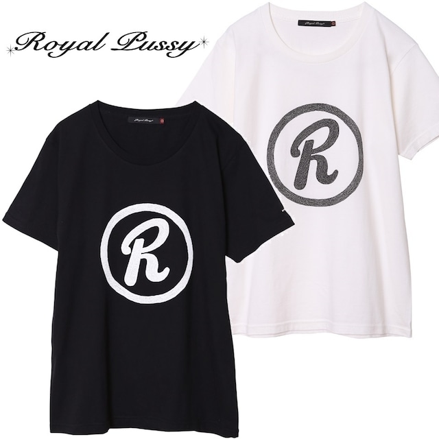 【20%OFF SALE】ROYAL PUSSY / ロイヤルプッシー「R'STITCH BASIC TEE」定番ＲマークＴシャツ 半袖 黒 白 ブラック ホワイト メンズ レディース ロック パンク ROCK PUNK バンド シド・ヴィシャス 川村カオリ ギフトラッピング無料 ステージ衣装 Rogia