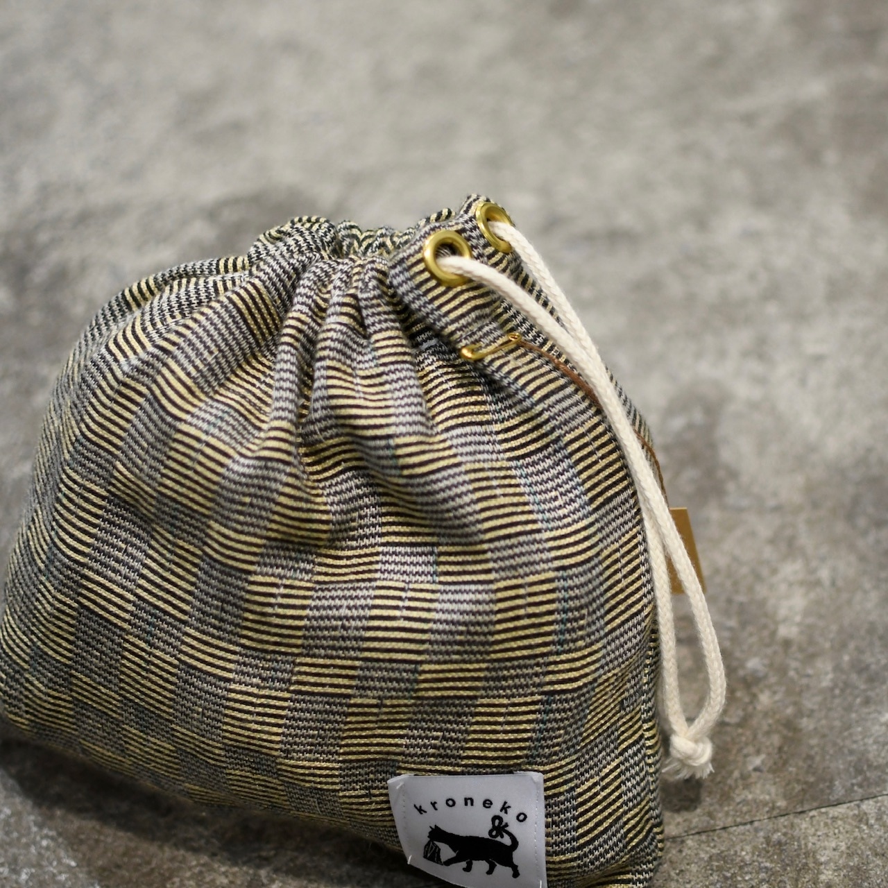 kroneko original jacquard weave rug pouch