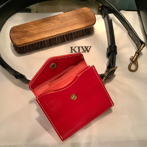 KLW Kyotani Leather WorksLW-01-RED Smart Wallet（ミニウォレット）