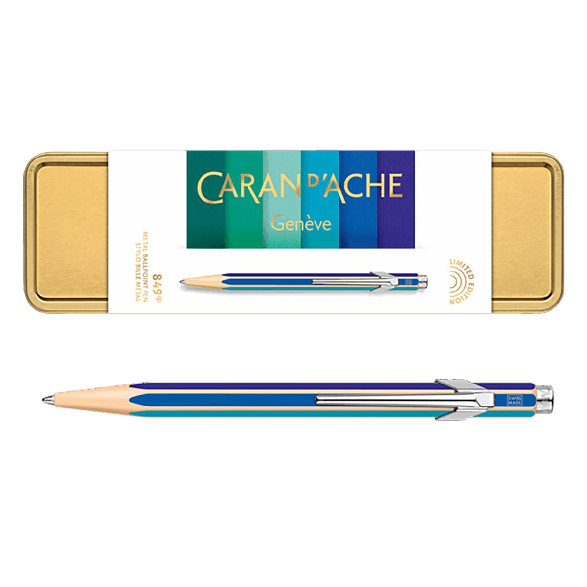【CARAN D'ACHE/カランダッシュ】カラートレジャー849コールドレインボー ボールペン【限定品】 590Co.
