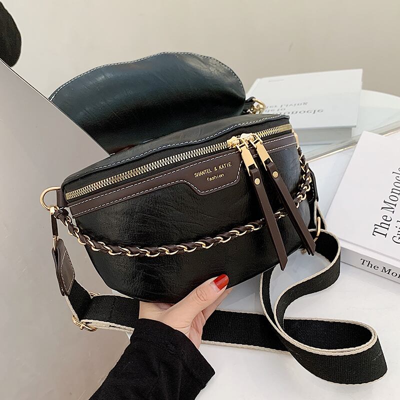 秋冬レトロシングルショルダースモールバッグ女性2020人気の新しい流行のワイルドインメッセンジャーバッグチェストバッグネットレッドポケット Tiancai_Wing_Bag5212988162