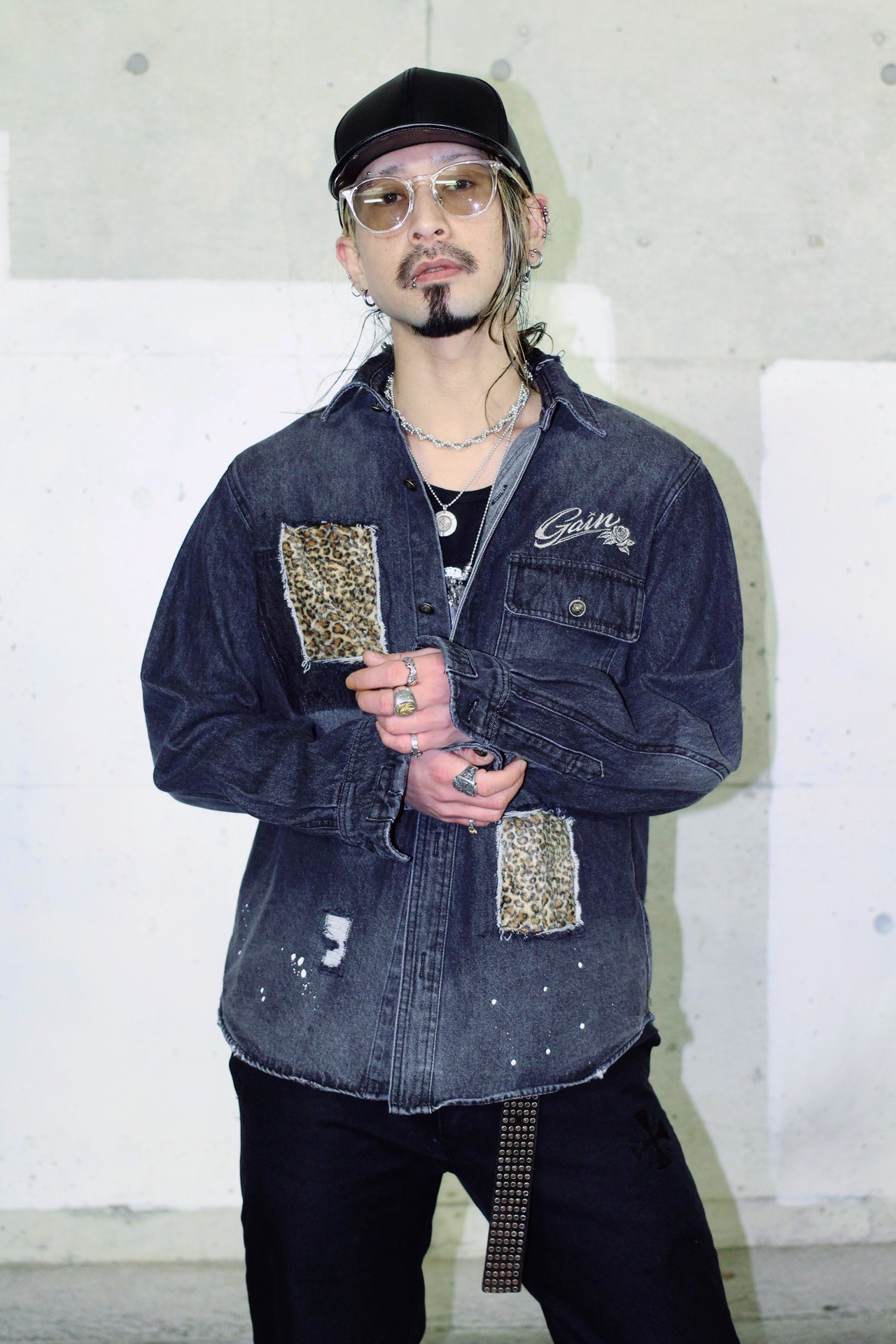 Veiled Leopard Denim Shirt