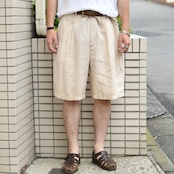 BOHIO linen 2tuck slacks shorts