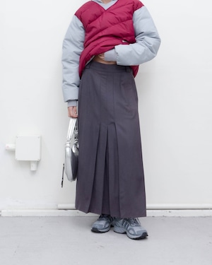 1980s Mondi - inverted pleat maxi skirt