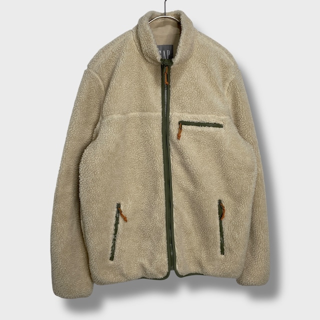 GAP ギャップ　ボアフリースジャケット　M 白　3つポケット