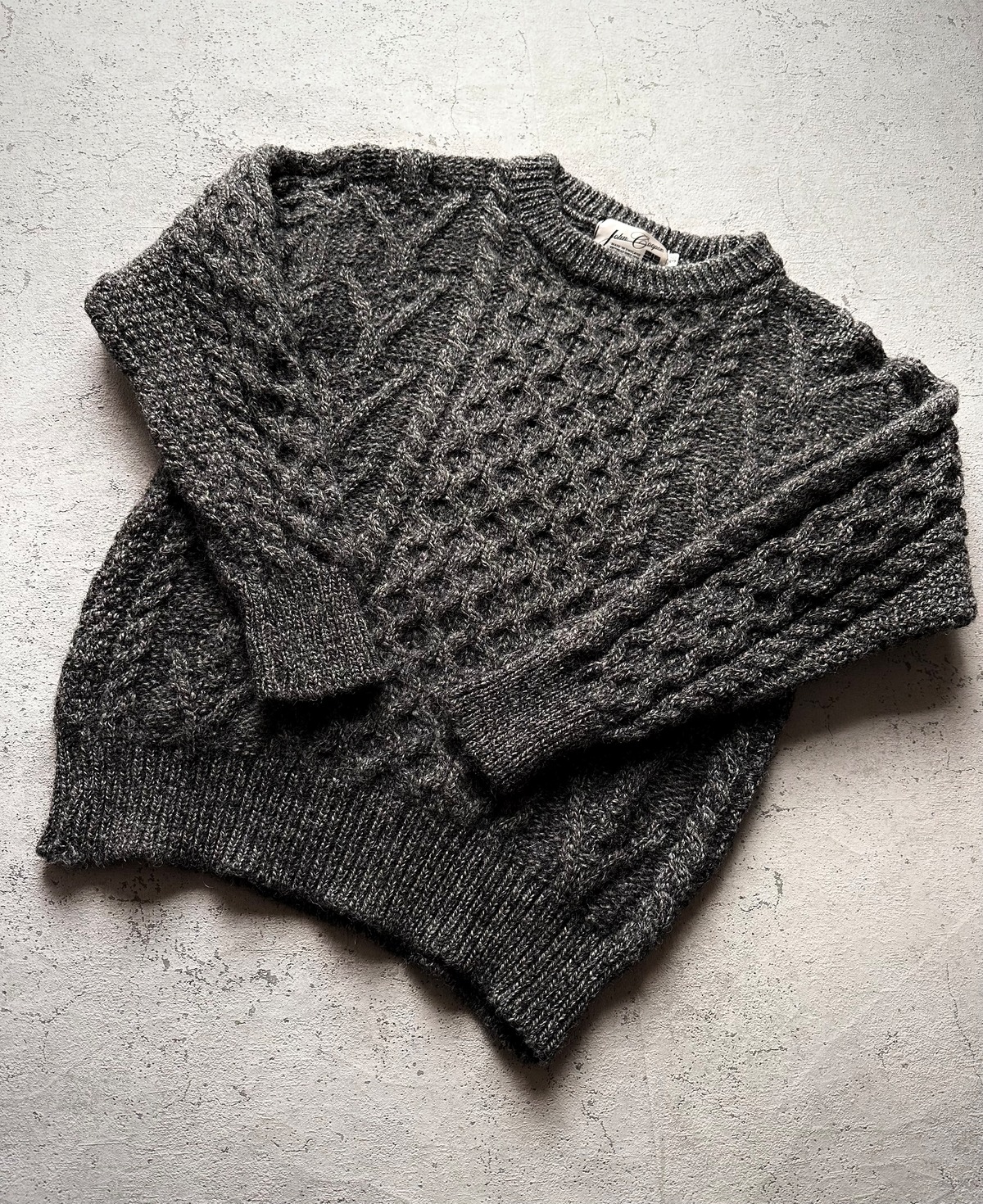 ENGLAND製 “ JOHN COOPER ” C/N ARAN CABLE KNIT ORIGINAL イギリス製 ジョンクーパー アラン