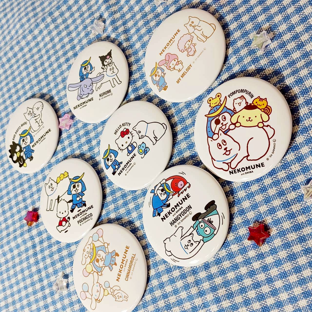 サンリオキャラクターズ×ネコムネandシバ 缶バッチ | TORCH-Online Shop-