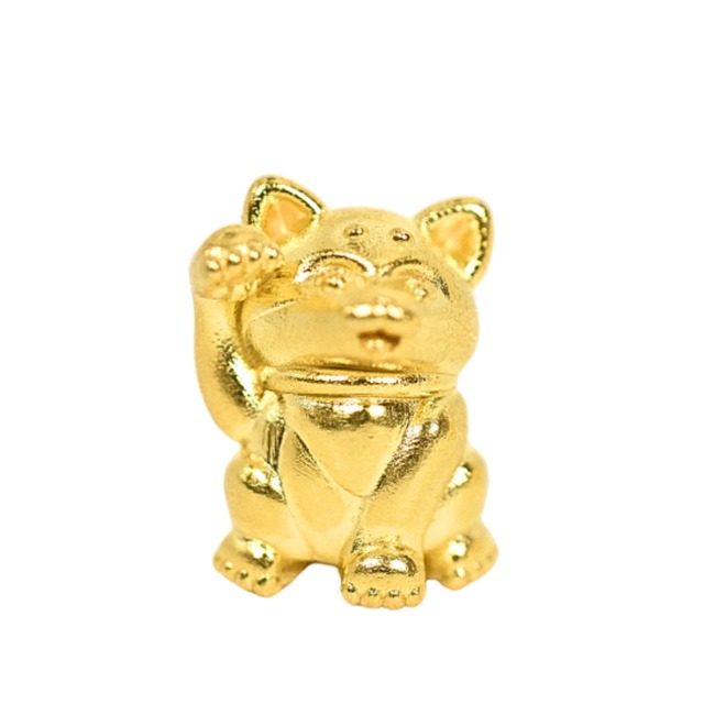 【招き犬】純金の招き犬のお守り モチーフ　30g  超特大　JUNGOLD