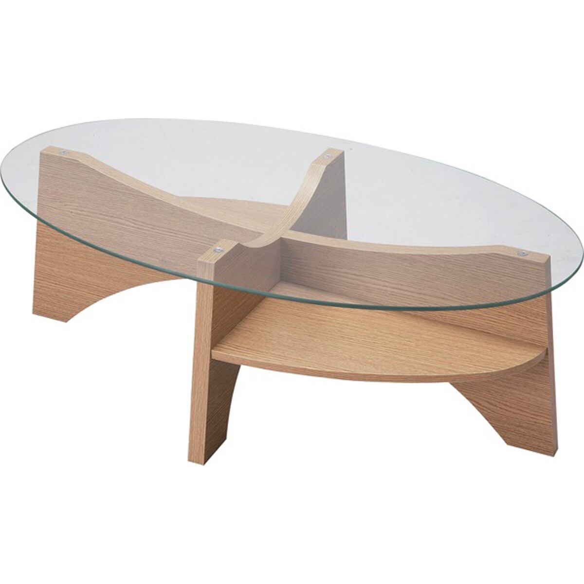 オーバルテーブル LE-454 センターテーブル 机 つくえ テーブル ガラステーブル オシャレ お洒落 インテリア 北欧風 モダン デザイン家具 ナチュラル ウォルナット リビング ショップ カフェ 店舗