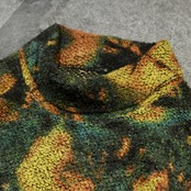 design turtle neck fleece pullover