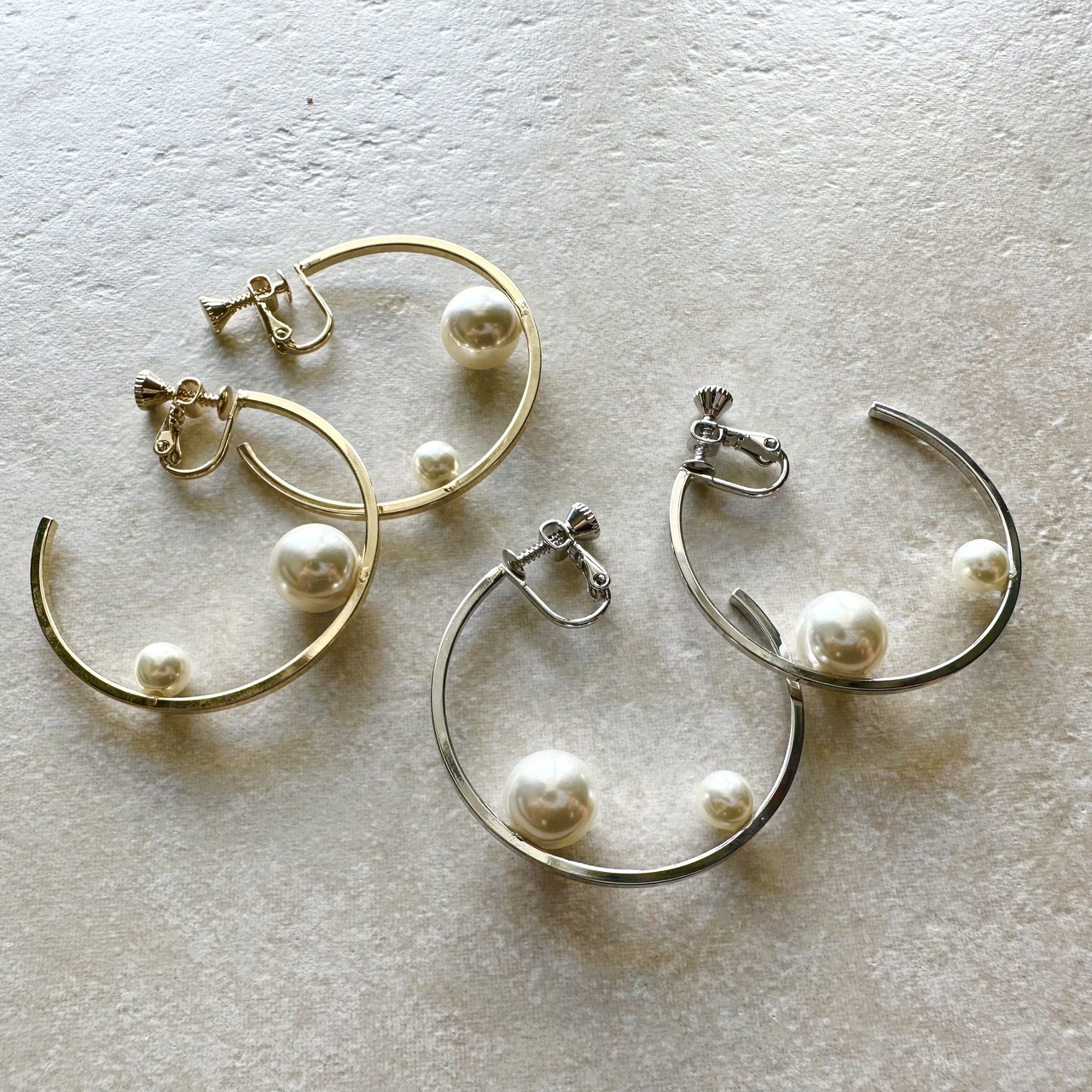 153E　パールフープイヤリング　★　橋本環奈さん着用