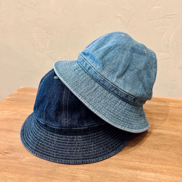HIGHER SELVEDGE DENIM FADED HAT with SLOPING BRIM