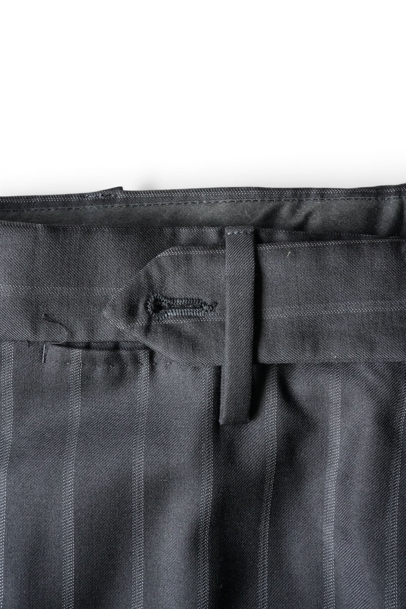 00s gucci gray slacks stripe トムフォード期 w36 01SS “GUCCI” Stripe Pattern Wool Cashmere Side-Adjuster Slacks