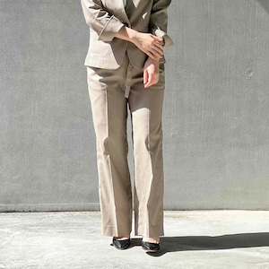 《事務所移転SALE!》ストレッチストレートパンツ / セットアップ可 / 麻調【 日本製 / 手洗い可 】