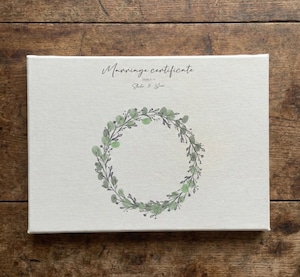 【キャンバスボード】麻布 ゲスト参加型 結婚証明書 ウエディングリース オリジナルデザイン