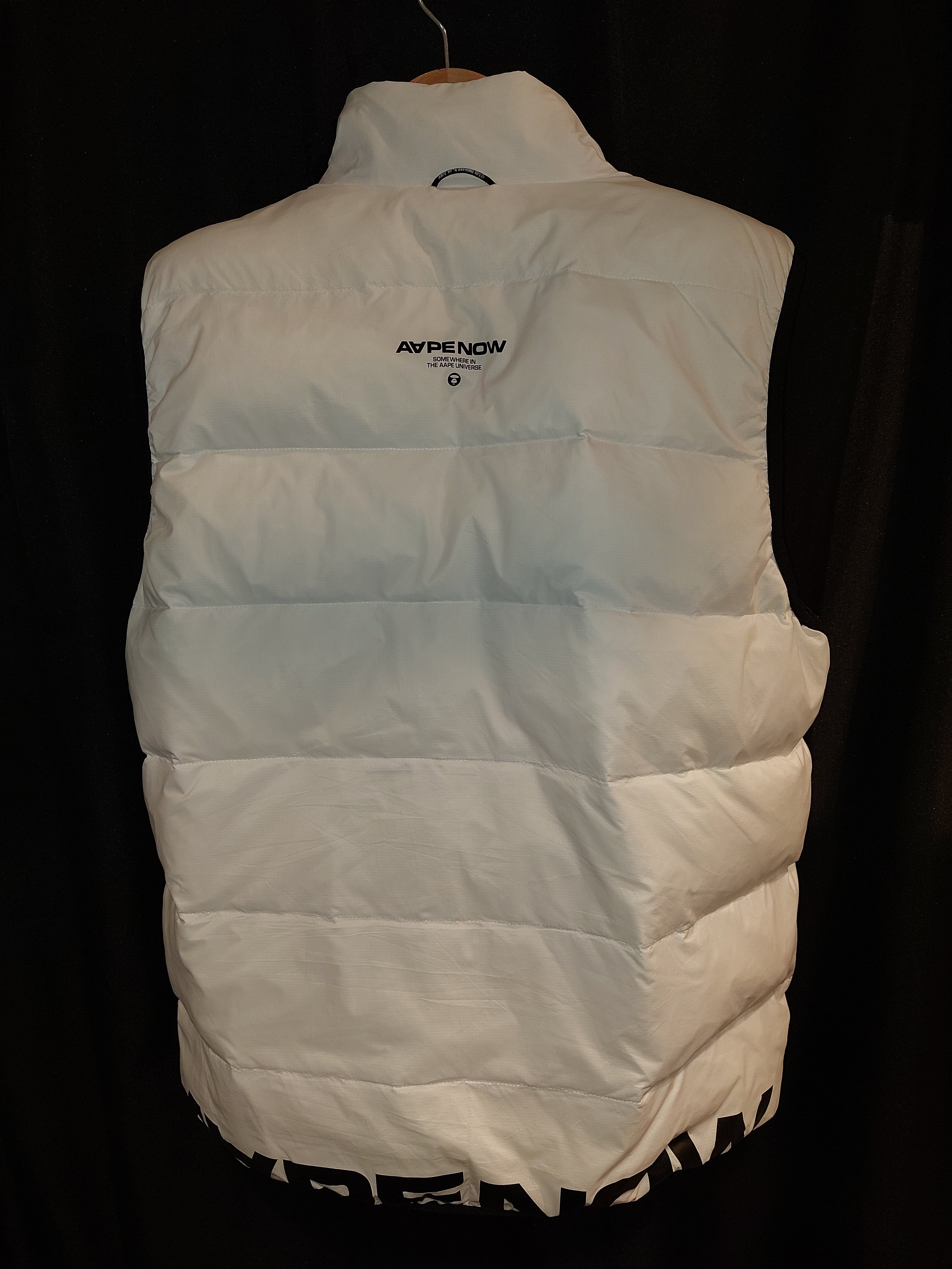 AAPE NOW ホワイト ダウンベスト Size L ランクB | ReuseShop fusion2r