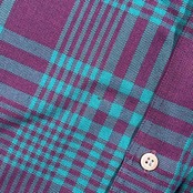 vestopia ベストピア チェック 長袖シャツ M/グリーン×赤紫系 メンズ