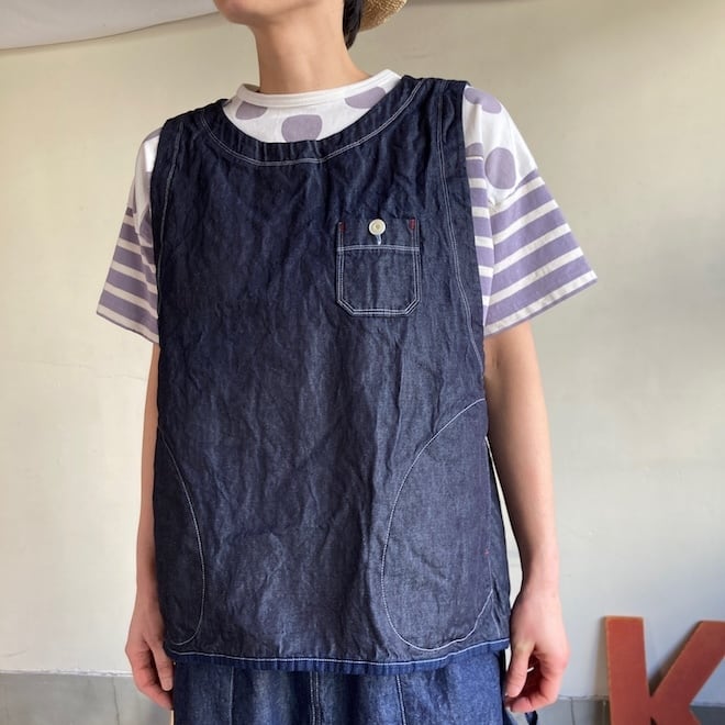 快晴堂 レディース ベスト ふわりベスト Girl'sリラクシンWorkデニム