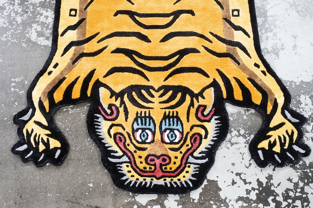 Tibetan Tiger Rug 《Mサイズ•シルク・オリジナル3・シグネチャーイエロー090》チベタンタイガーラグ