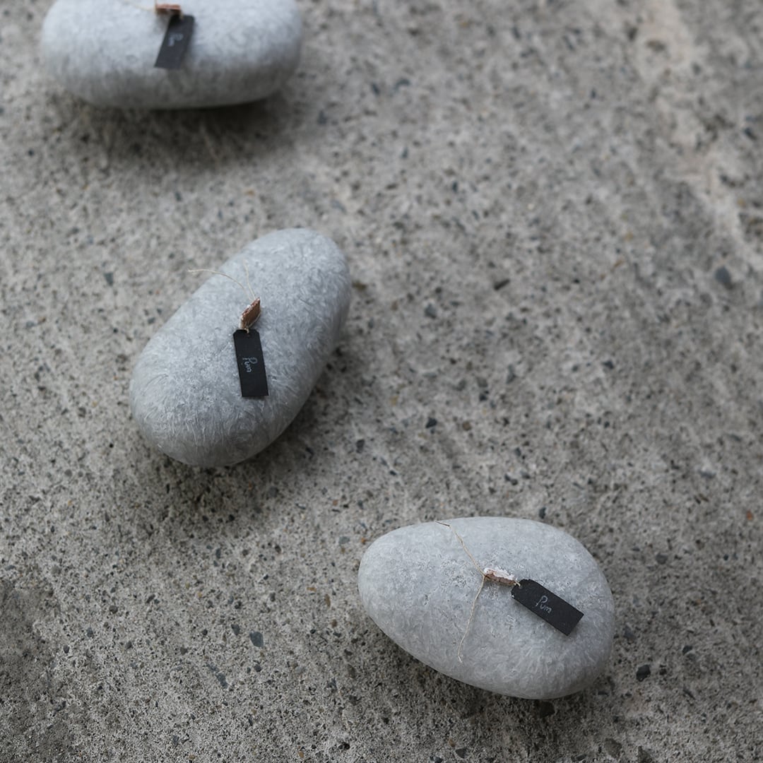 Pum (パム) Stone Candle M ﾗｳﾝﾄﾞA(細長) キャンドル | FREEPARK
